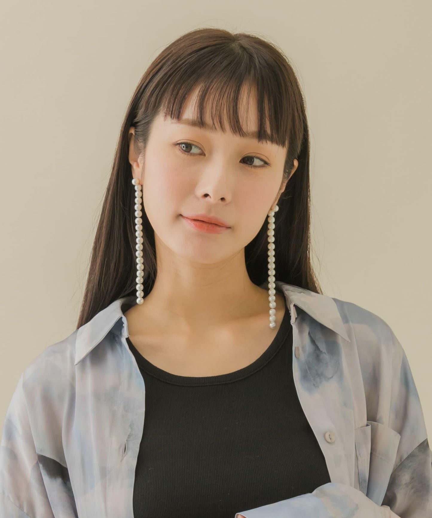 珍珠長款耳環