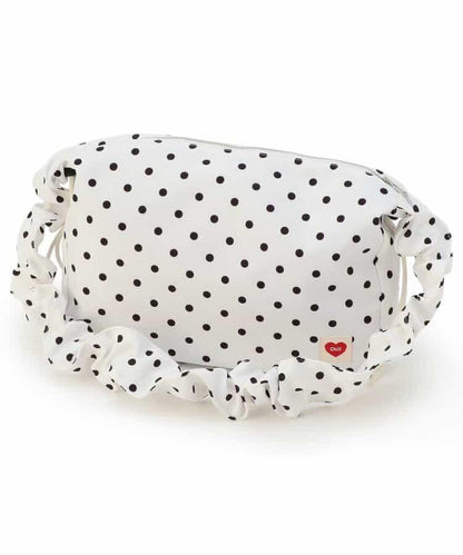 褶皺波點單肩包