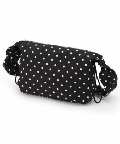 褶皺波點單肩包