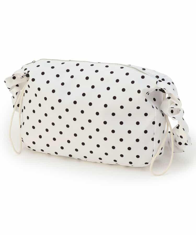 褶皺波點單肩包