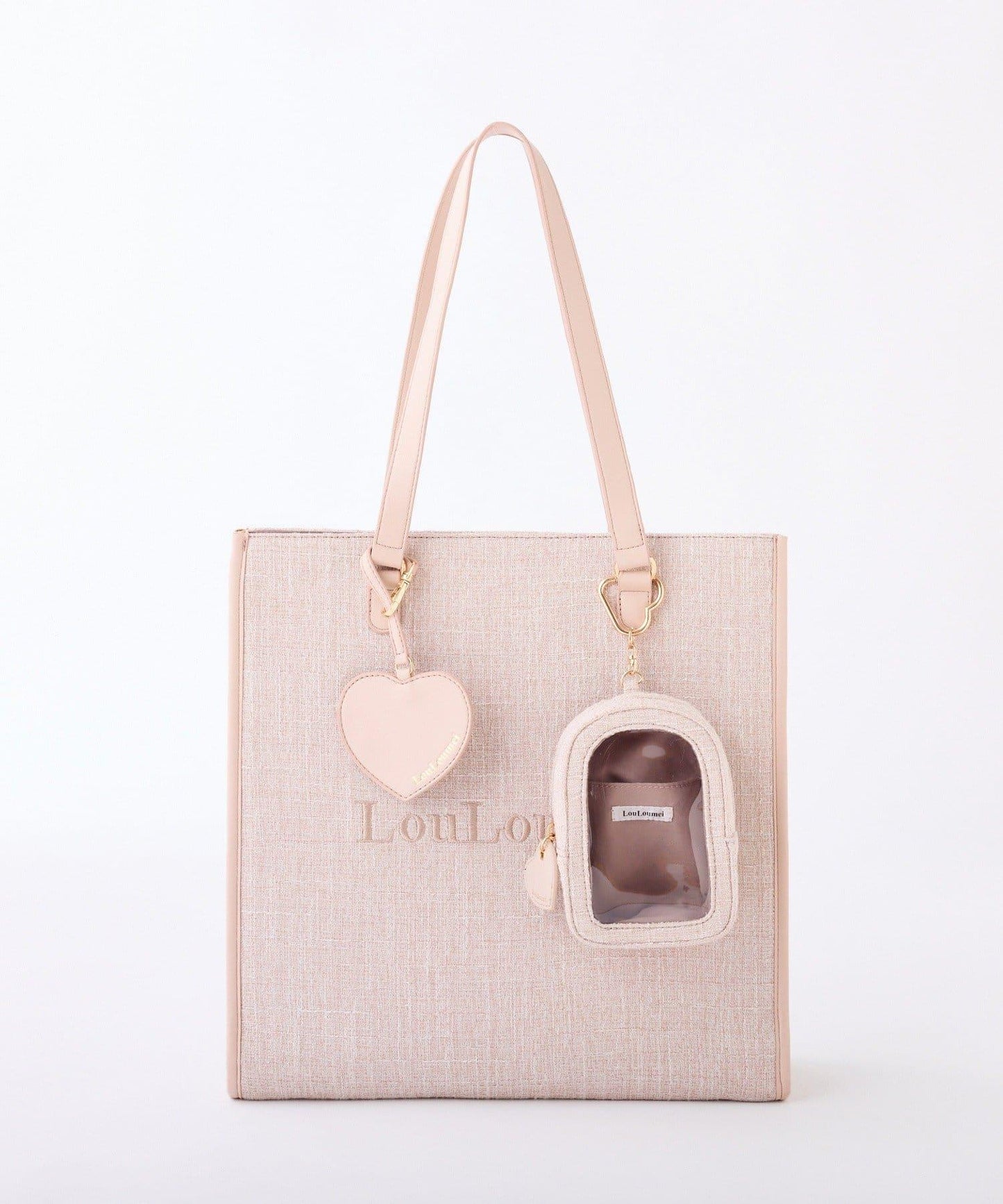LouLoumei 可自立 愛心掛飾 托特包