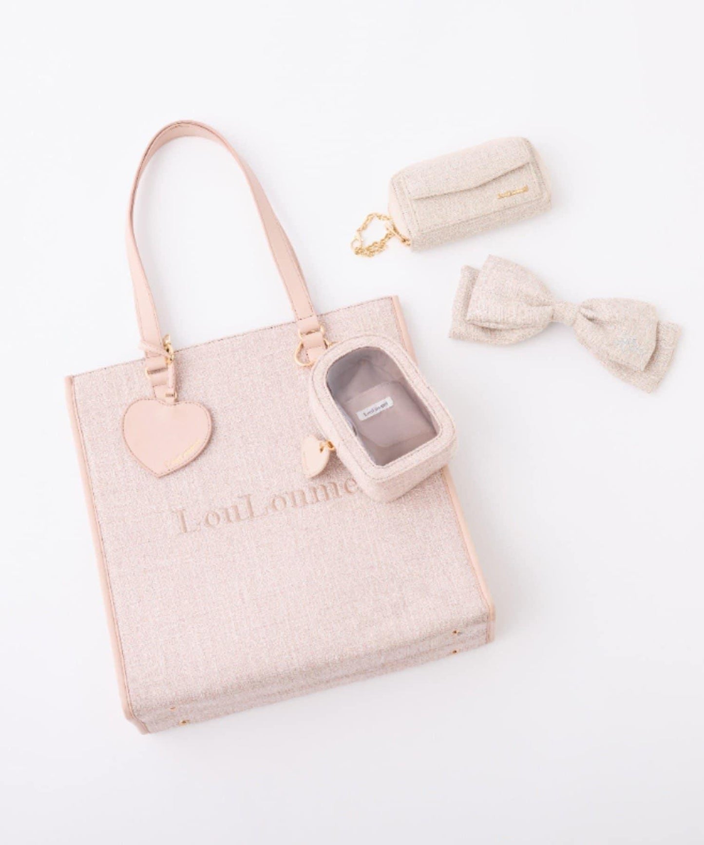 LouLoumei 可自立 愛心掛飾 托特包