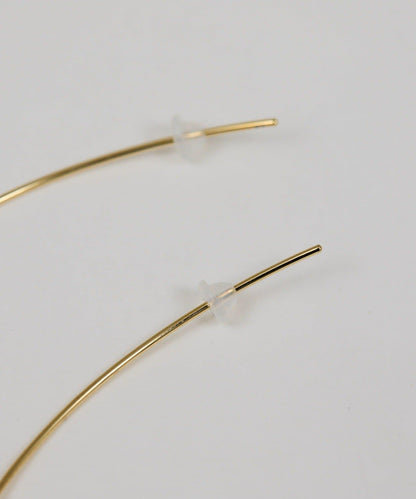 貝殼珍珠線條耳鉤耳環