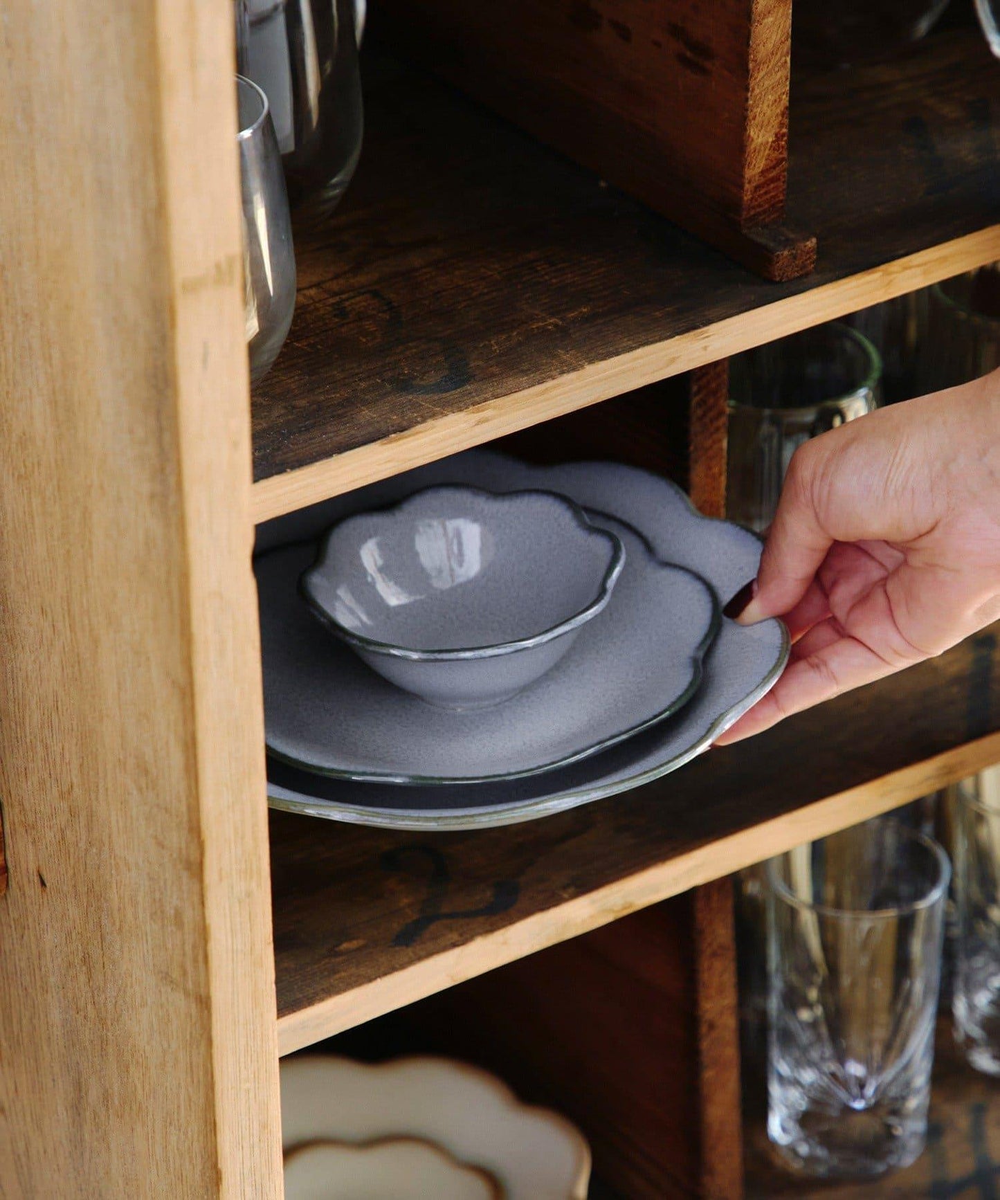 花卉圖案 深盤 21.5cm