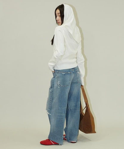 圍巾套裝 圓領 針織開衫