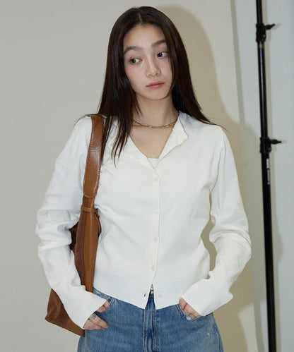 圍巾套裝 圓領 針織開衫