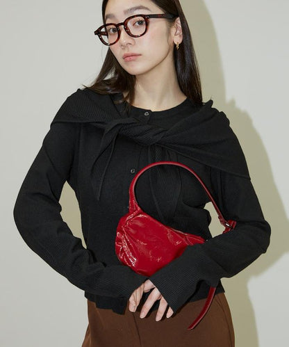 圍巾套裝 圓領 針織開衫