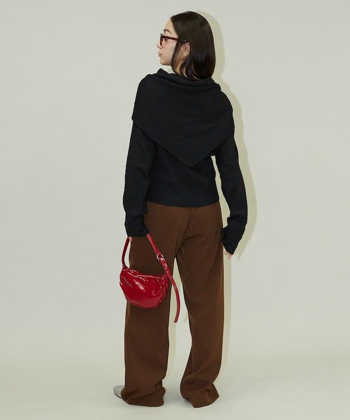 圍巾套裝 圓領 針織開衫