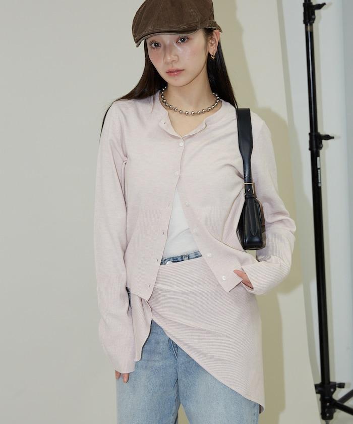 圍巾套裝 圓領 針織開衫