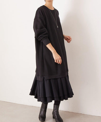 下襬荷葉邊衛衣連衣裙