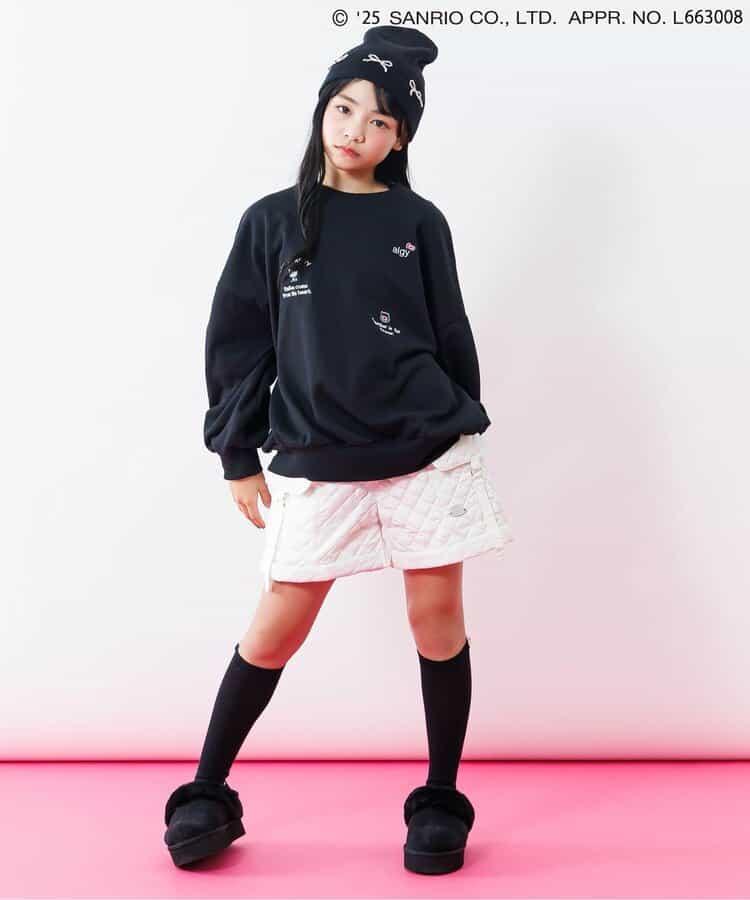 金屬蝴蝶結裝飾 針織帽