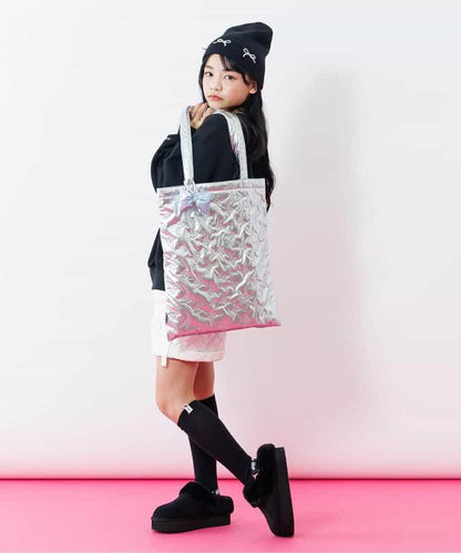 金屬蝴蝶結裝飾 針織帽