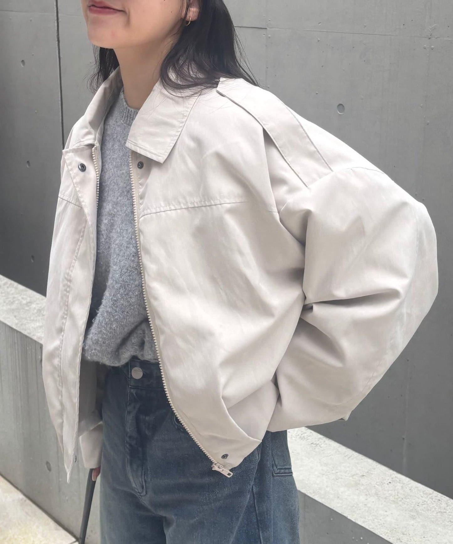 桃皮絨飛行夾克