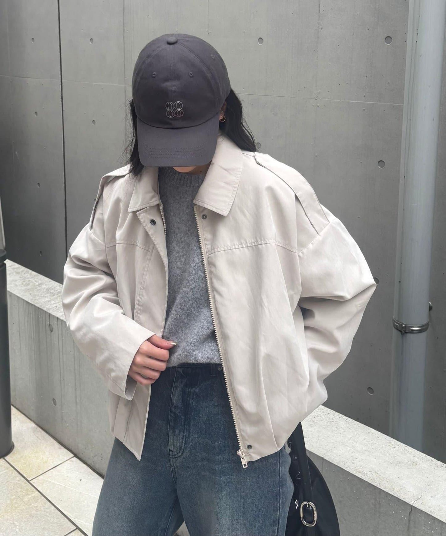 桃皮絨飛行夾克