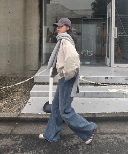 桃皮絨飛行夾克