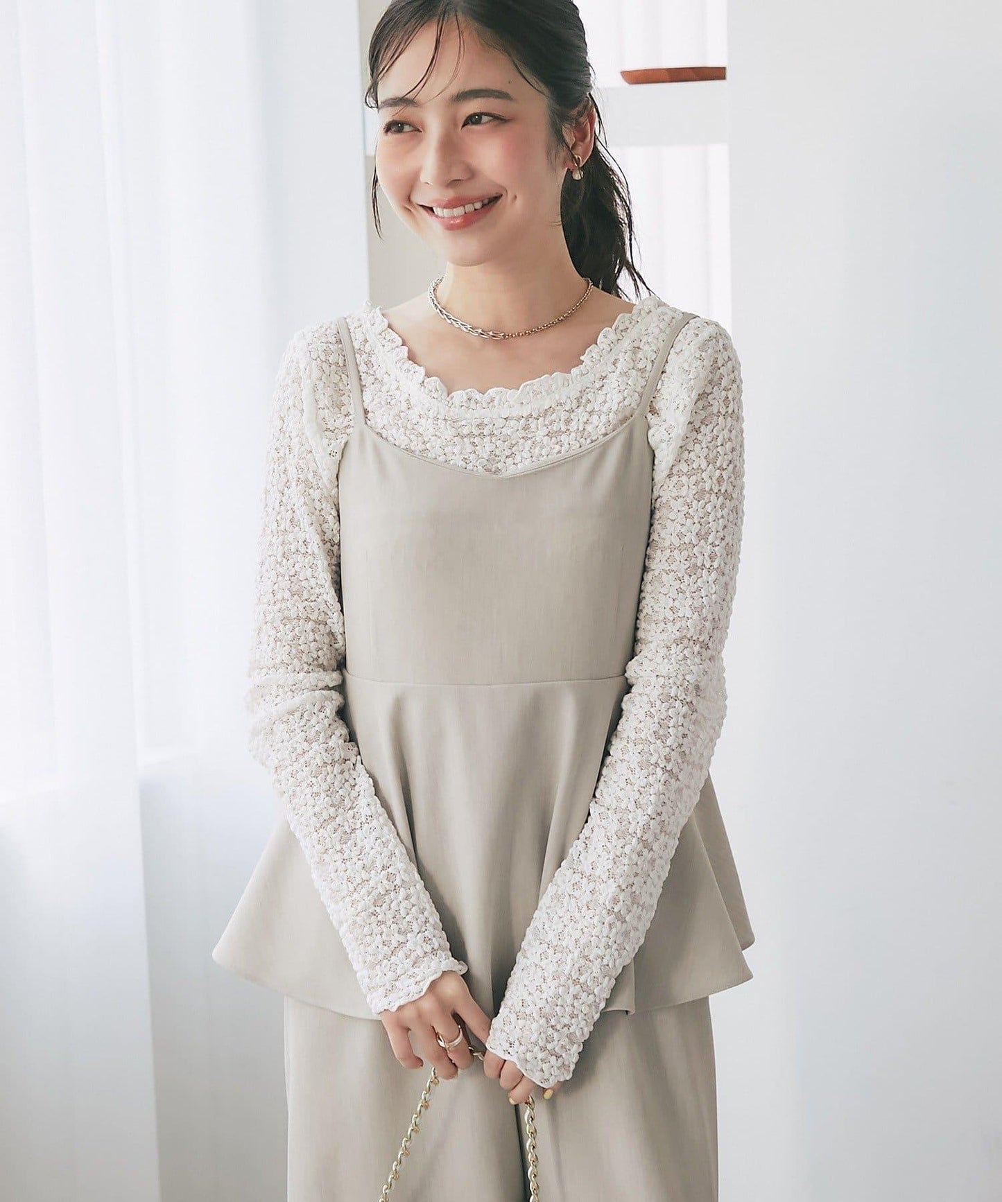 La boutique BonBon 荷葉邊吊帶連體褲