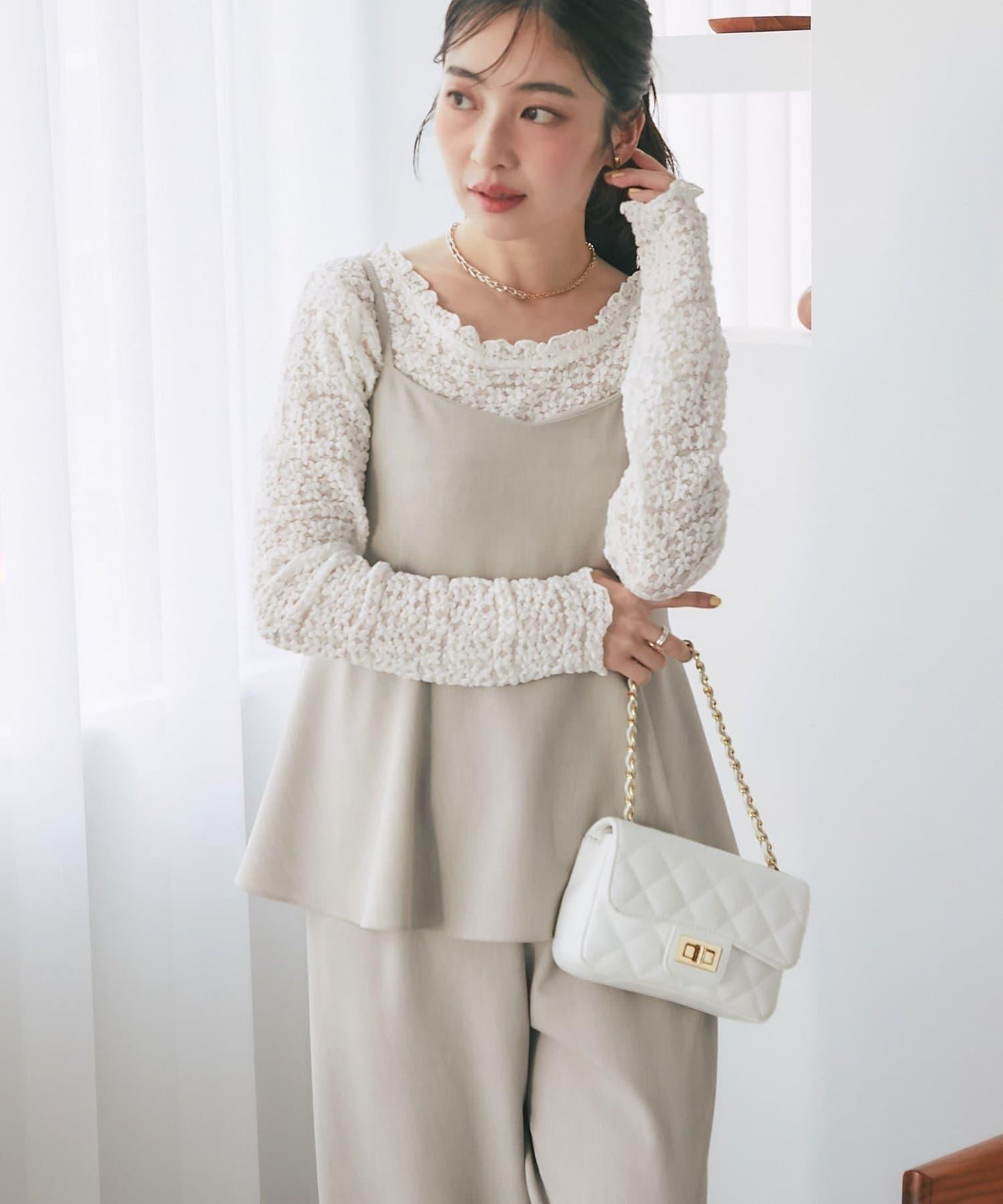 La boutique BonBon 荷葉邊吊帶連體褲