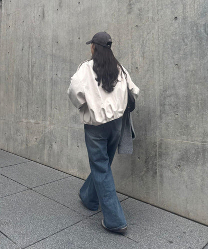 桃皮絨飛行夾克