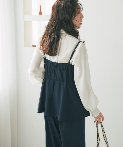 La boutique BonBon 荷葉邊吊帶連體褲