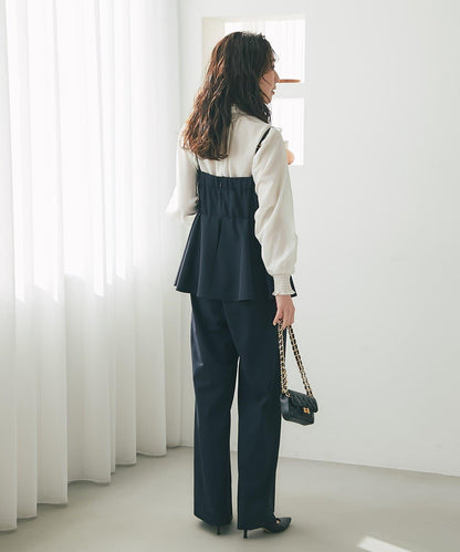 La boutique BonBon 荷葉邊吊帶連體褲