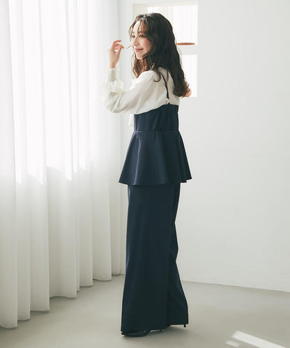 La boutique BonBon 荷葉邊吊帶連體褲
