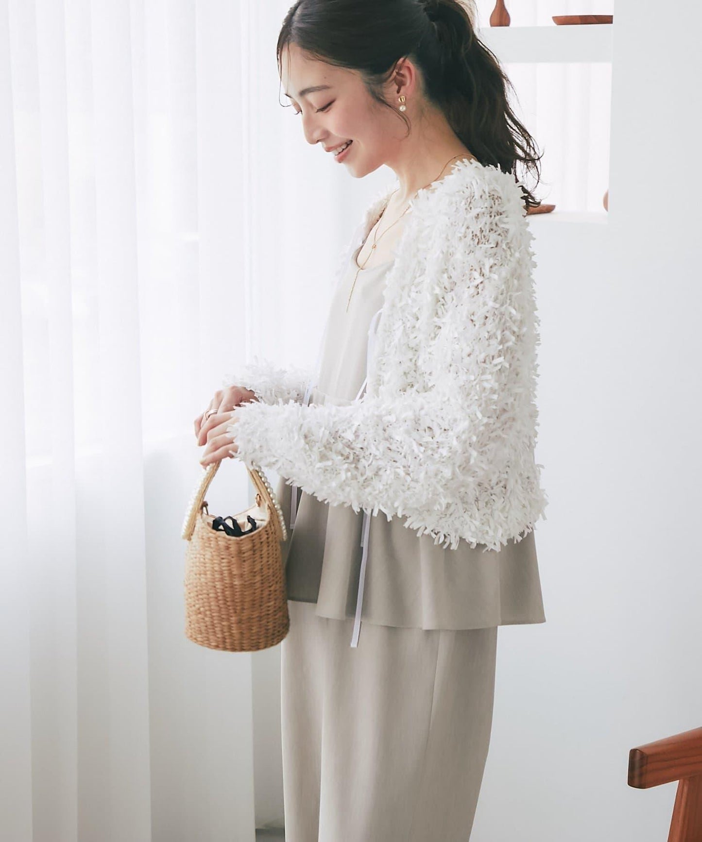La boutique BonBon 荷葉邊吊帶連體褲
