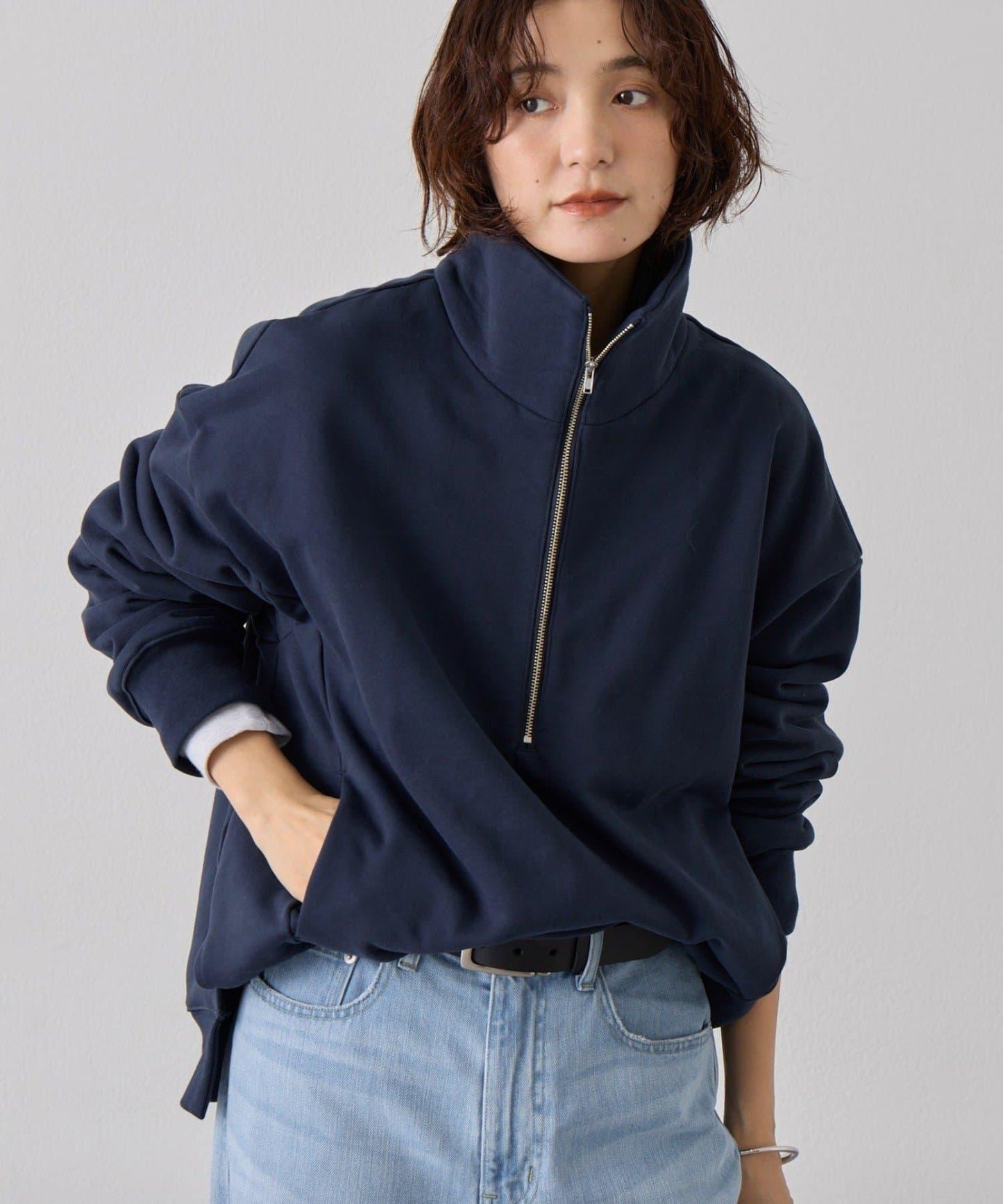 ZIP SWEAT 拉鍊套頭衛衣