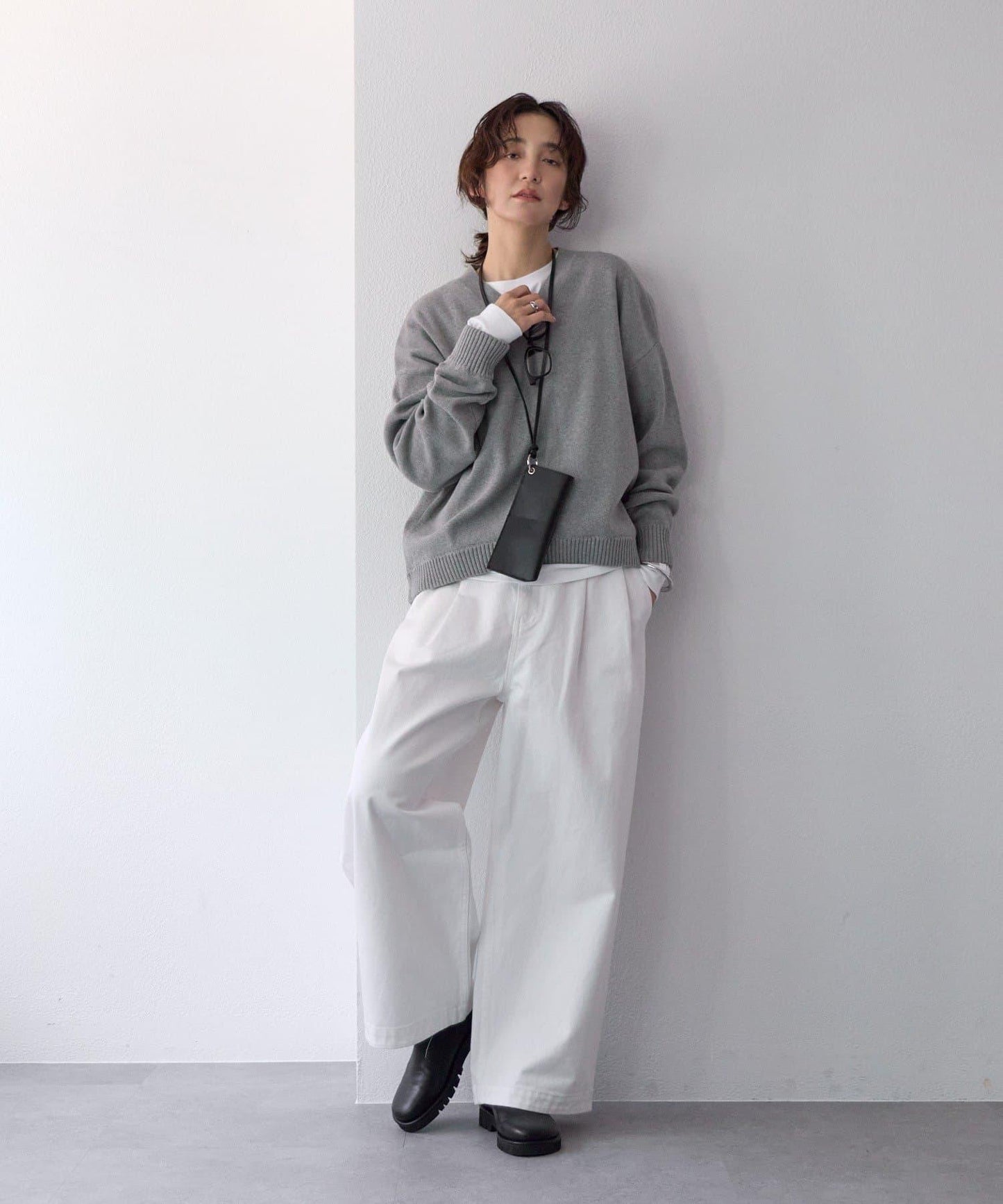 A・MONN.:.(アモン) 白色牛仔褲