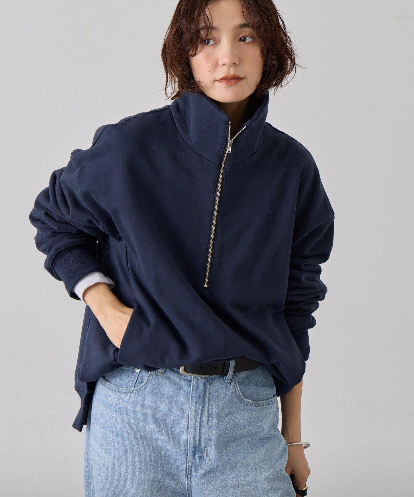 ZIP SWEAT 拉鍊套頭衛衣