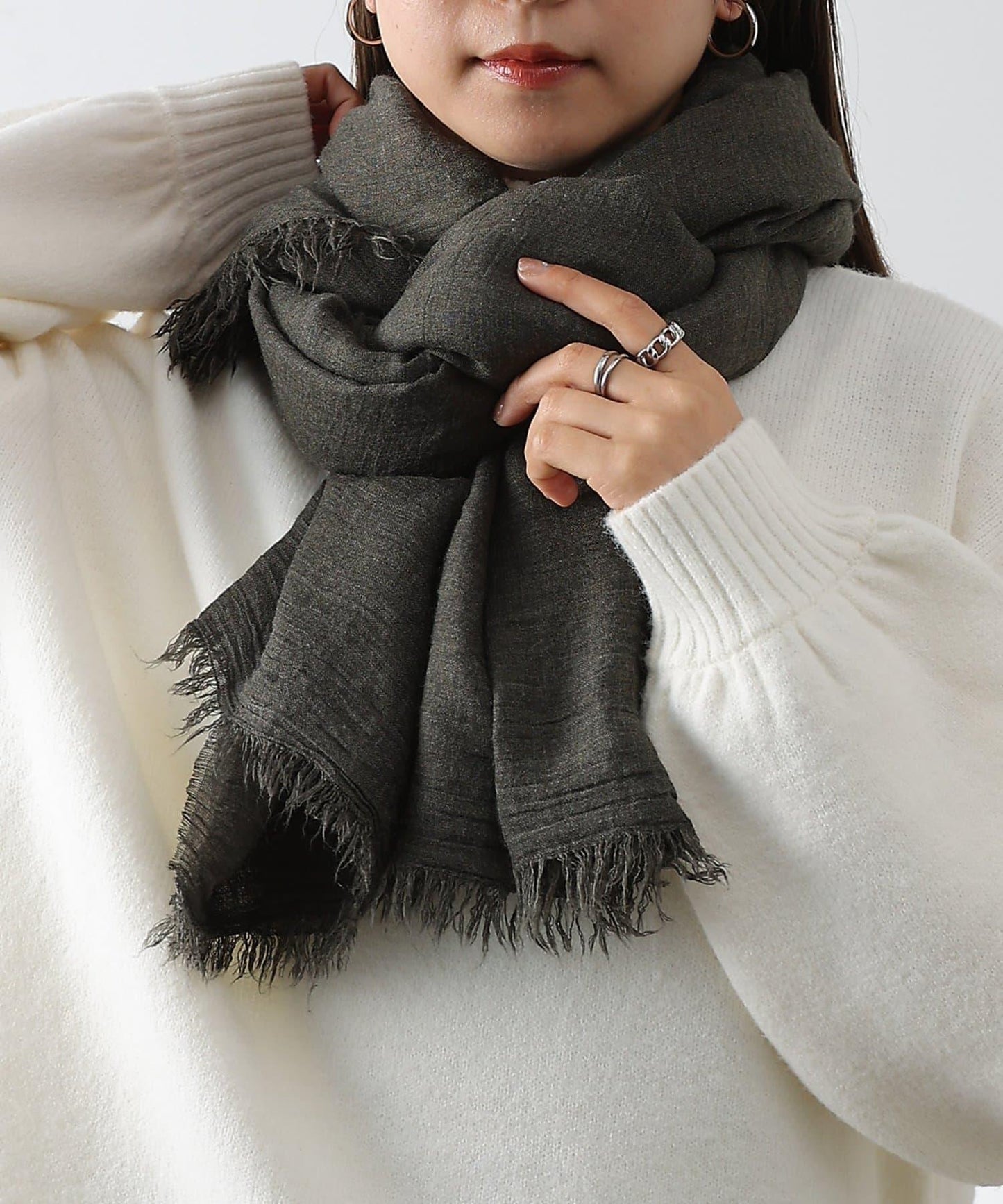 大尺寸純色披肩