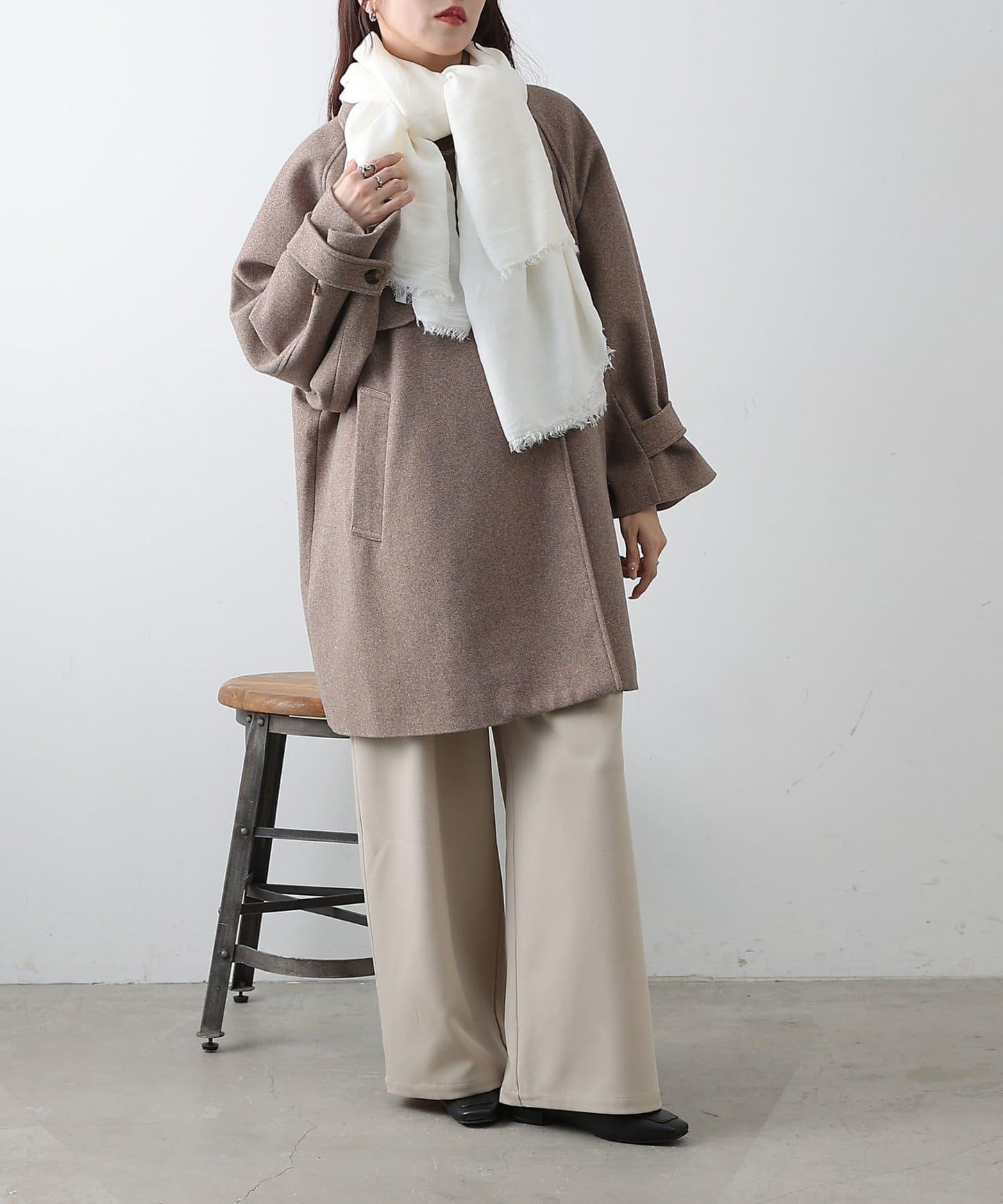 大尺寸純色披肩