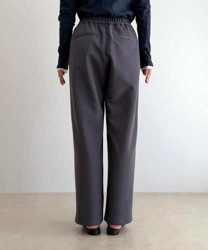 彈力針織 鬆緊腰 前貼袋 工裝褲