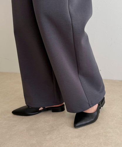 彈力針織 鬆緊腰 前貼袋 工裝褲