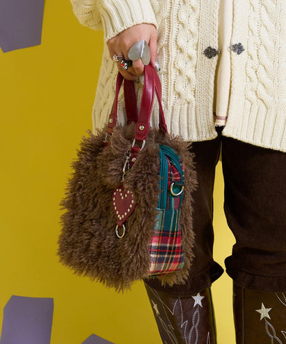 Me+Me 心形吊墜裝飾 毛絨 波士頓包