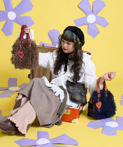 Me+Me 心形吊墜裝飾 毛絨 波士頓包