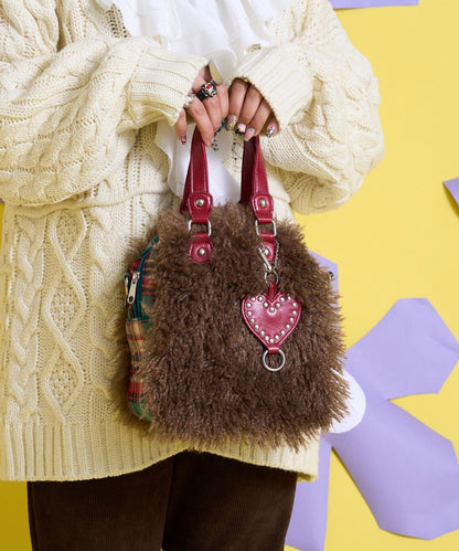 Me+Me 心形吊墜裝飾 毛絨 波士頓包