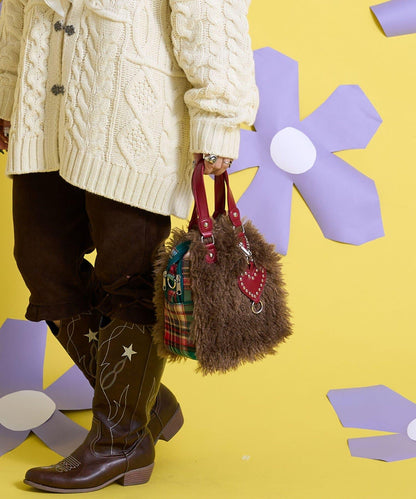 Me+Me 心形吊墜裝飾 毛絨 波士頓包