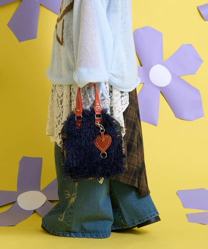 Me+Me 心形吊墜裝飾 毛絨 波士頓包