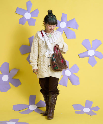 Me+Me 心形吊墜裝飾 毛絨 波士頓包