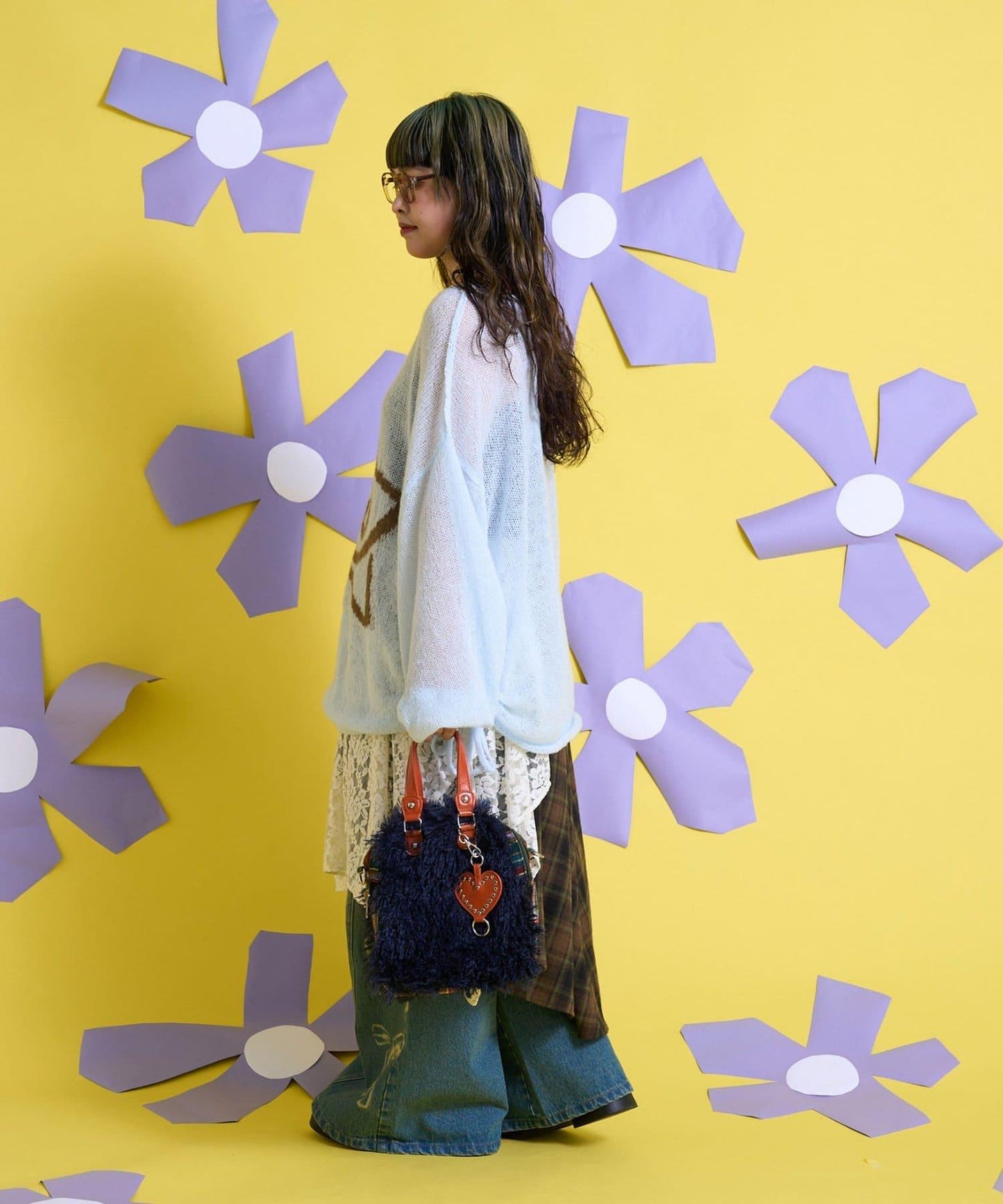 Me+Me 心形吊墜裝飾 毛絨 波士頓包