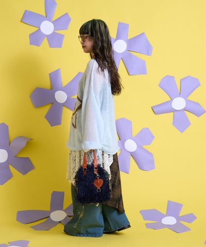 Me+Me 心形吊墜裝飾 毛絨 波士頓包