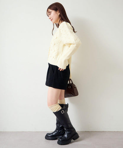 毛球裝飾 針織開衫