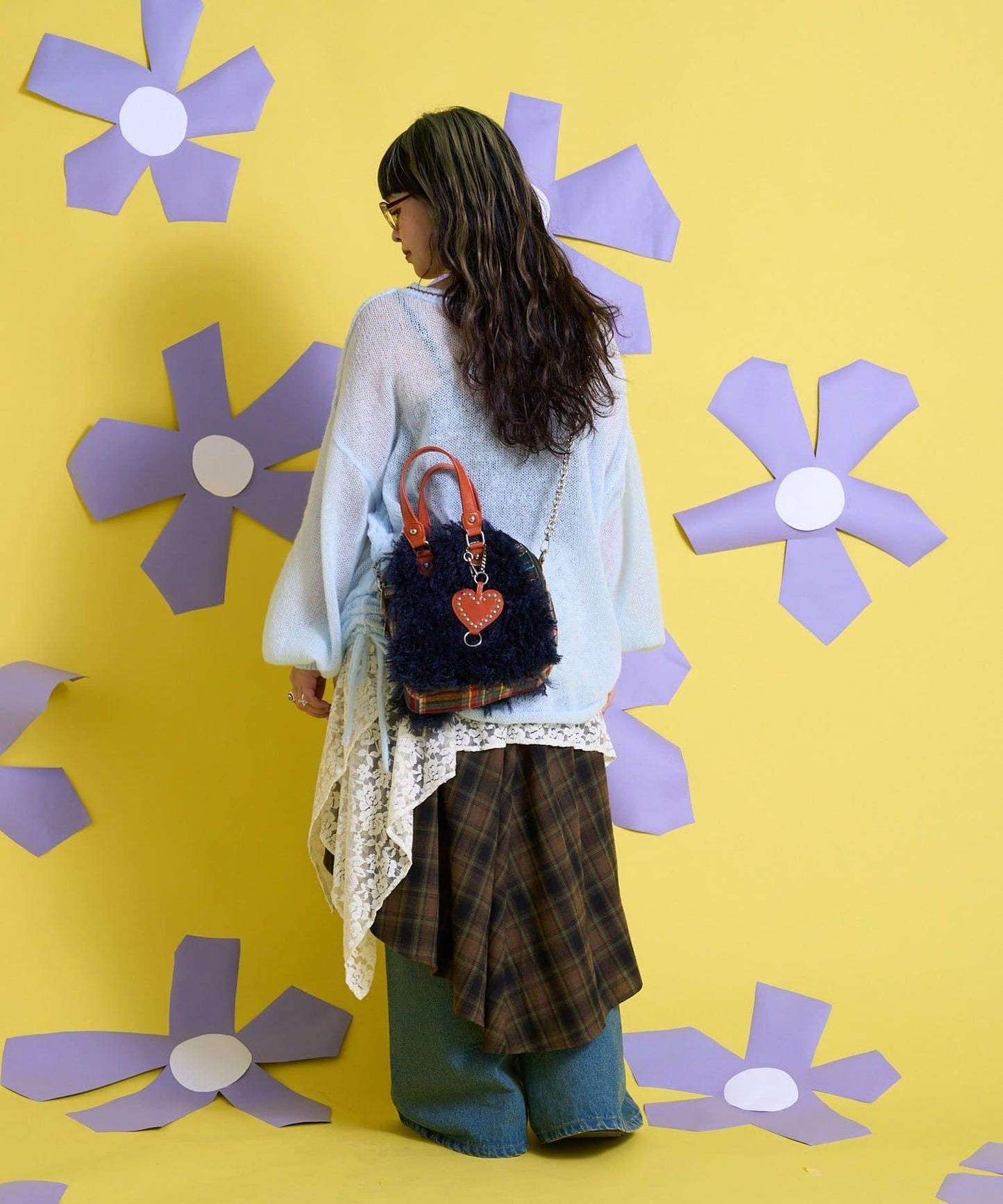 Me+Me 心形吊墜裝飾 毛絨 波士頓包