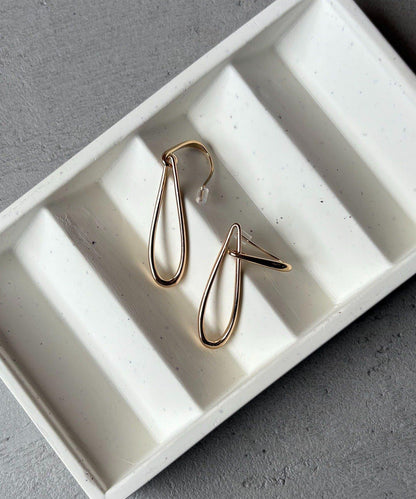 GOLDY 垂墜線條鉤式耳環