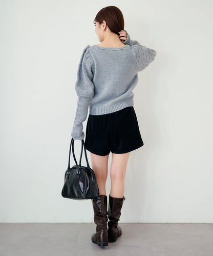 毛球裝飾 針織開衫
