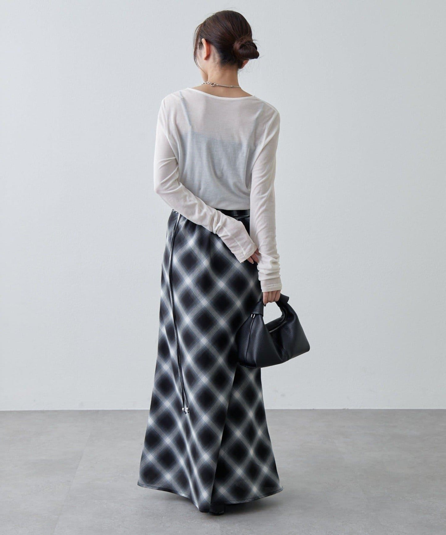 透紗照片圖案長袖T恤