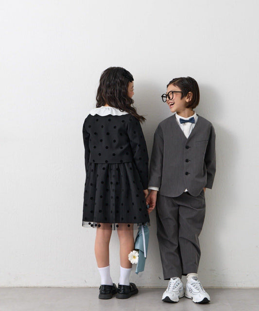 兒童禮服風夾克褲裝套裝