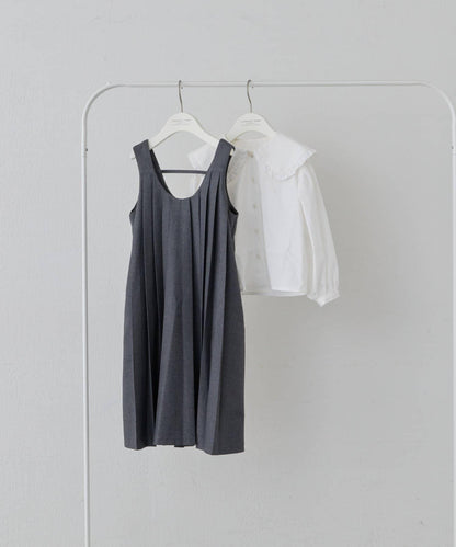 兒童正式場合 大翻領褶襉 連衣裙套裝