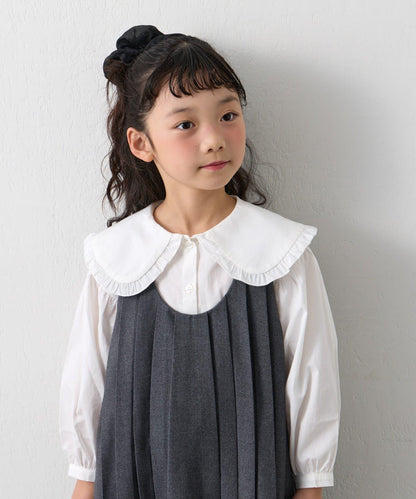 兒童正式場合 大翻領褶襉 連衣裙套裝