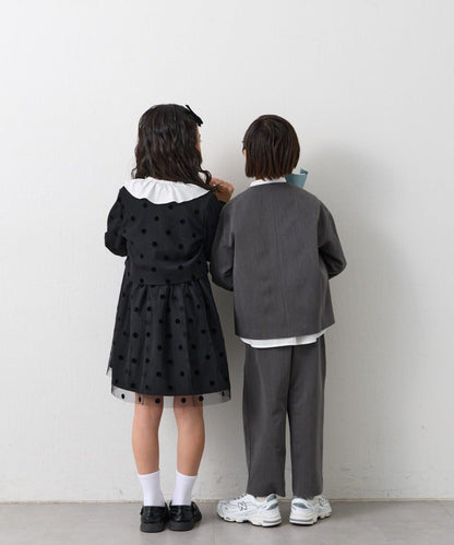 KIDS 禮儀荷葉領 襯衫